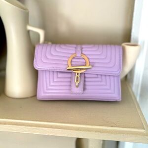 Lavender clutch with optional gold strap | Chinese Laundry purse
